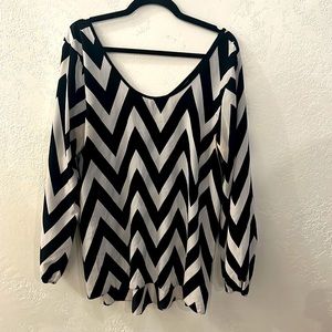 Black white silk tunic